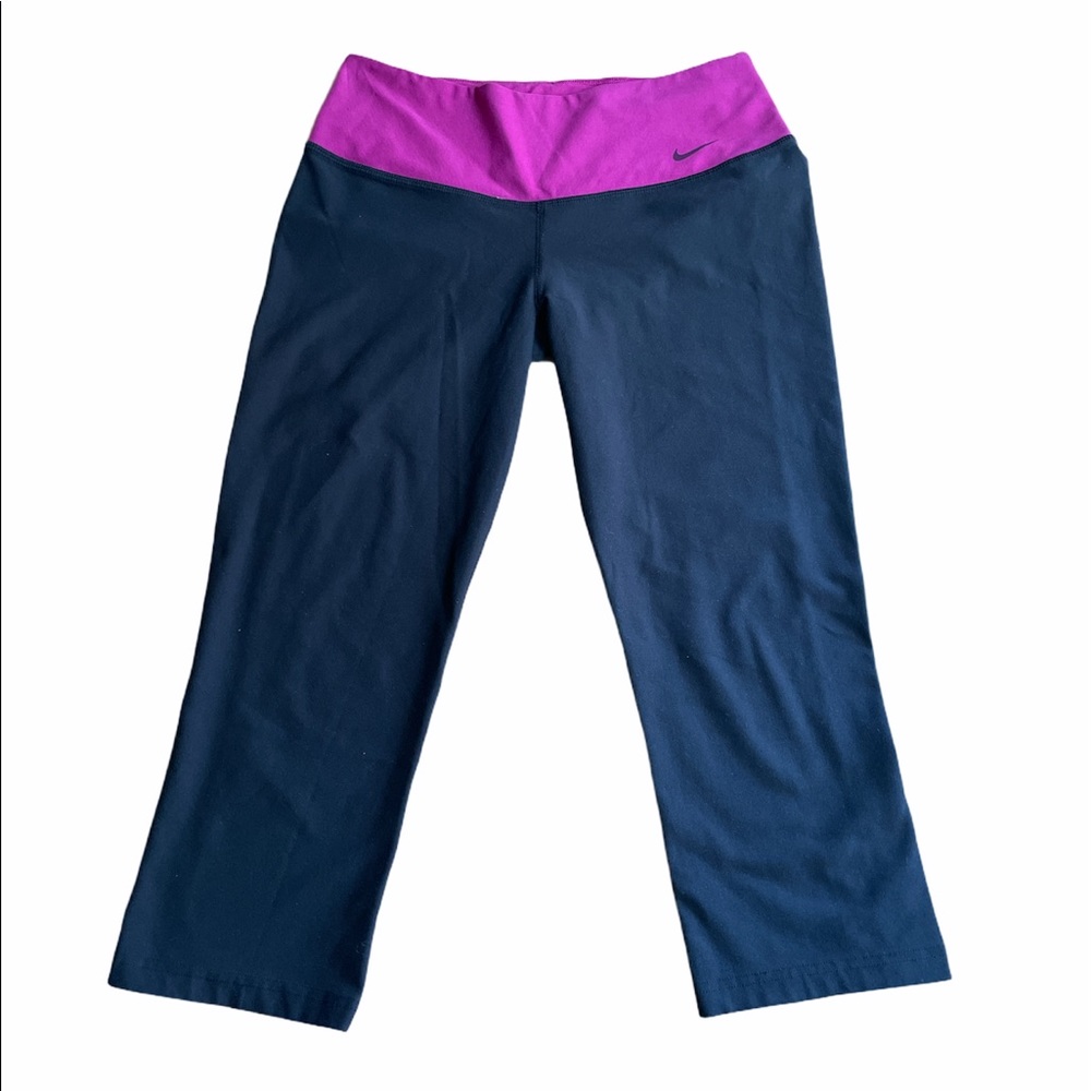 Nike dri-fit 3/4 leggings (black/pink)